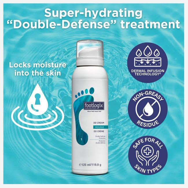 Footlogix DD Cream Mousse, 125 ml Dry to Cracked Skin Foam Footlogix