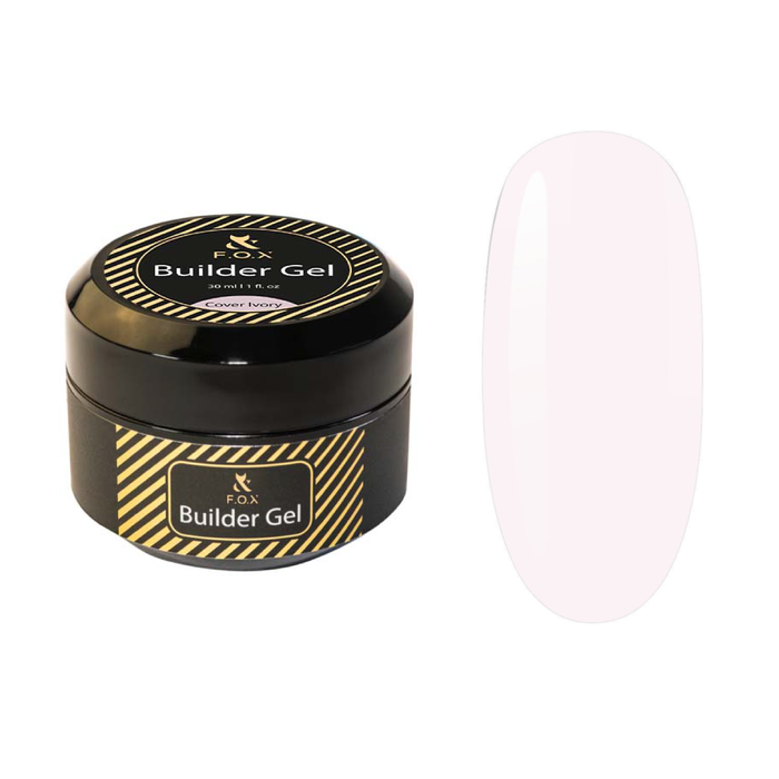 F.O.X Builder Gel (thick viscosity Hard Gel) Cover Ivory, 30 ml builder gel F.O.X