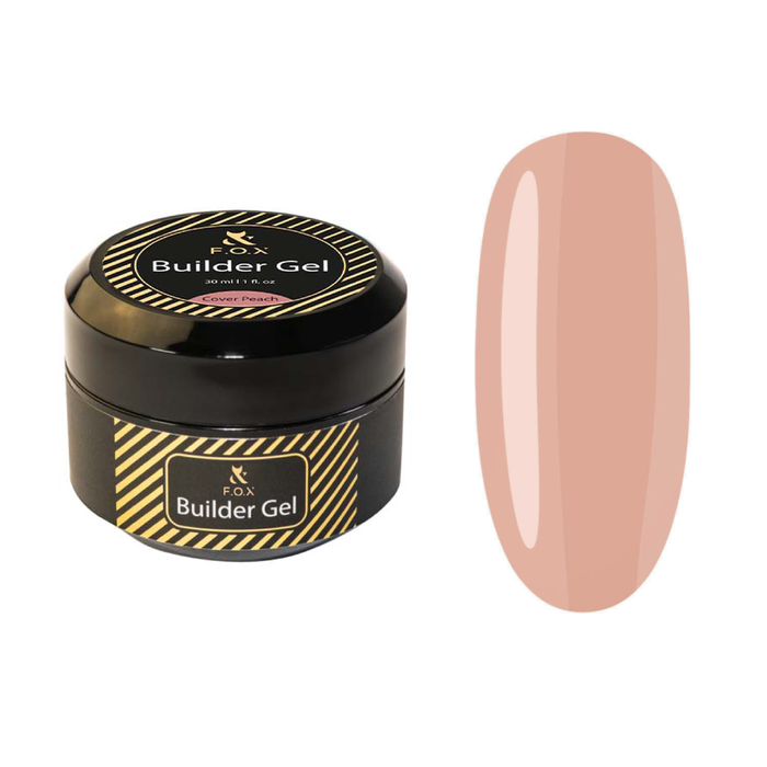 F.O.X Builder Gel (thick viscosity Hard Gel) Cover Peach, 30 ml builder gel F.O.X