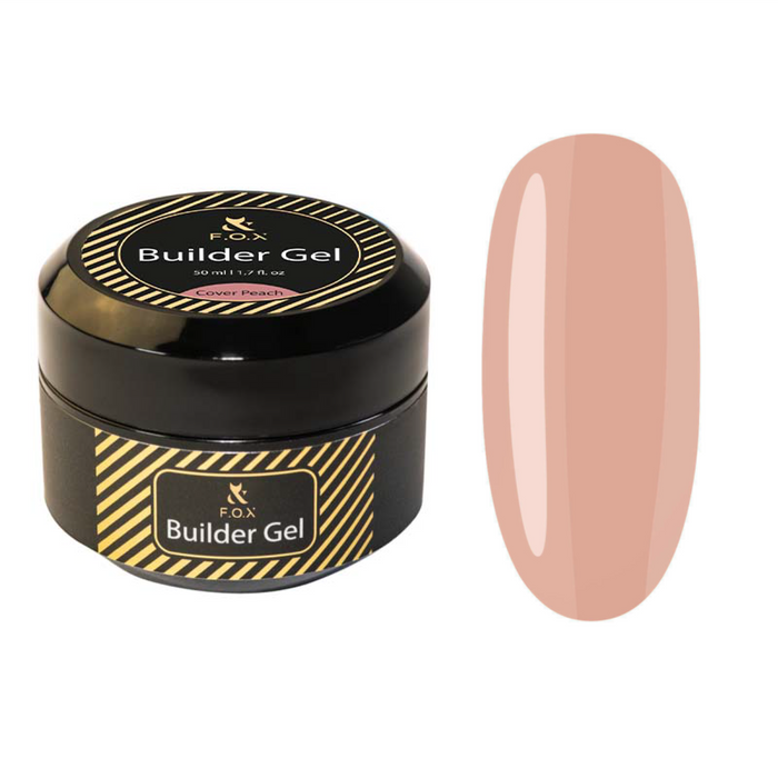 F.O.X Builder Gel (thick viscosity Hard Gel) Cover Peach, 50 ml builder gel F.O.X