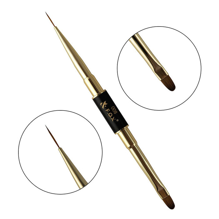 F.O.X Nail Art Double Brush 008 (oval + liner) Brushes F.O.X