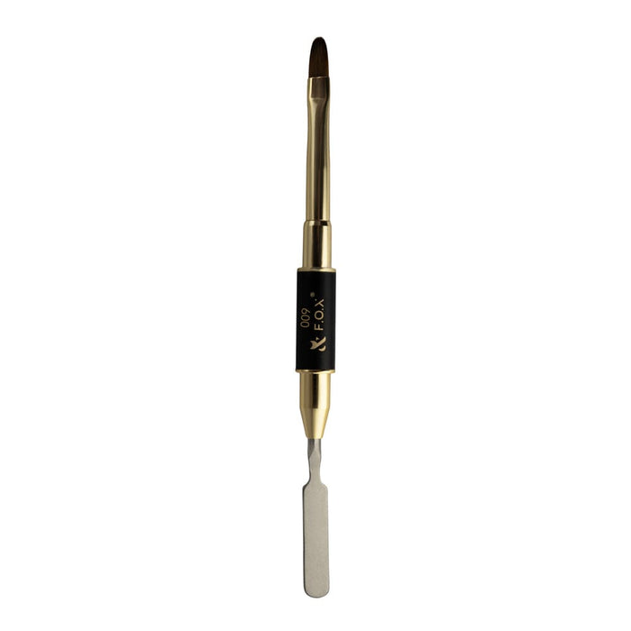 F.O.X Nail Art Double Brush 009 for Acryl gel (oval + spatula) Brushes F.O.X