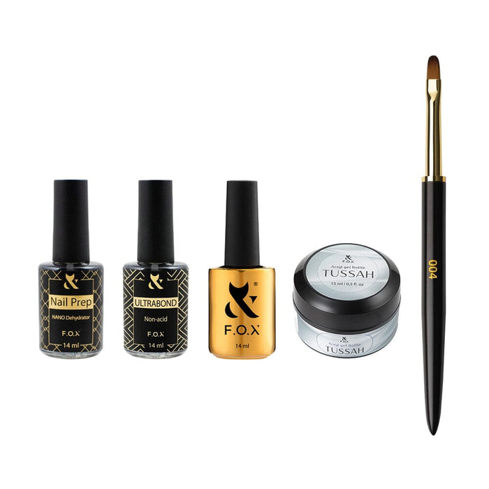 F.O.X Tussah Power Strength Acryl Gel Bottle Kit – Set of 5 Tussah Acrygel F.O.X