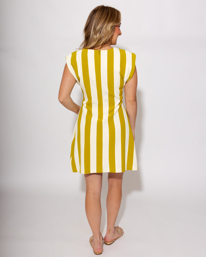 Fun & Flirty Pleated Mini Dress in Lime