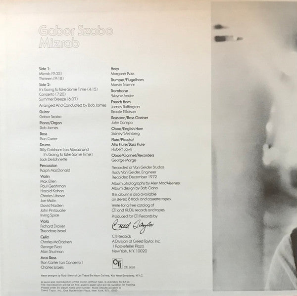 Gabor Szabo - Mizrab (1973 US Press)
