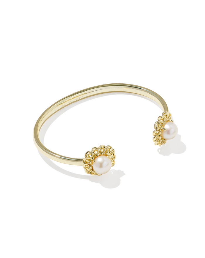 Gabriella Pear Cuff Bracelet in Gold