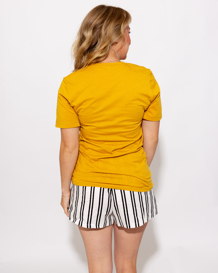 Game Day Dots Tee in Mustard