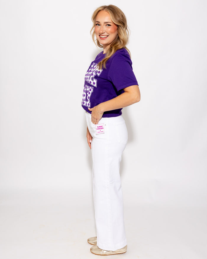 Game Day Dots Tee in Purple