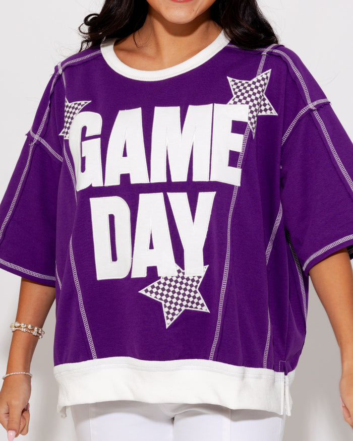Game Day Star Patch Sweatshirt