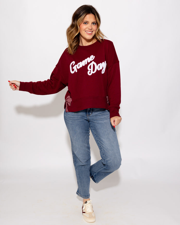 Game Day Sweatshirt in Maroon