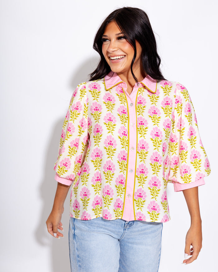 Garden Bloom Puff Sleeve Top