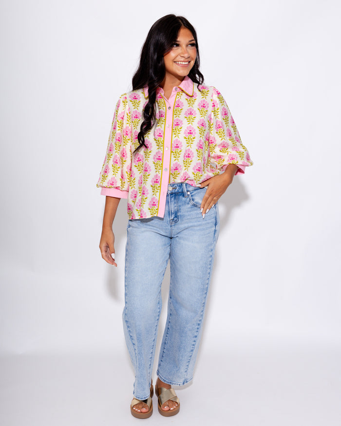 Garden Bloom Puff Sleeve Top