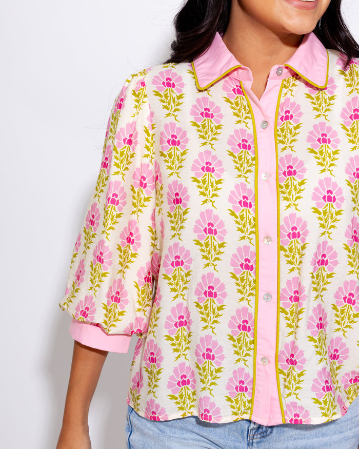Garden Bloom Puff Sleeve Top