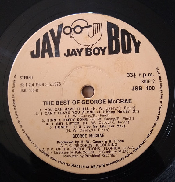 George McCrae - The Best Of George McCrae (1975 Compilation)