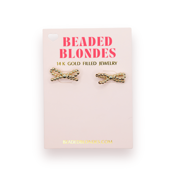 Gold Bow Earrings
