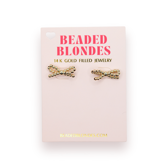 Gold Bow Earrings