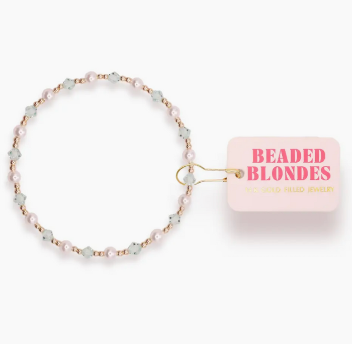 Green June Pearl Bracelet in Gold