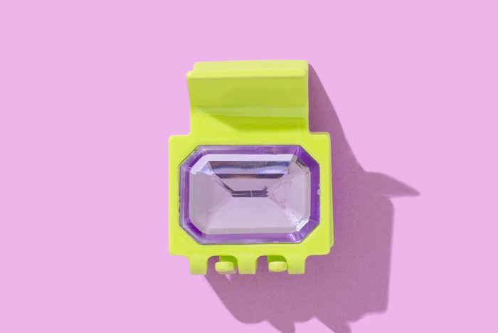 Green Purple Gemstone Claw Clip)