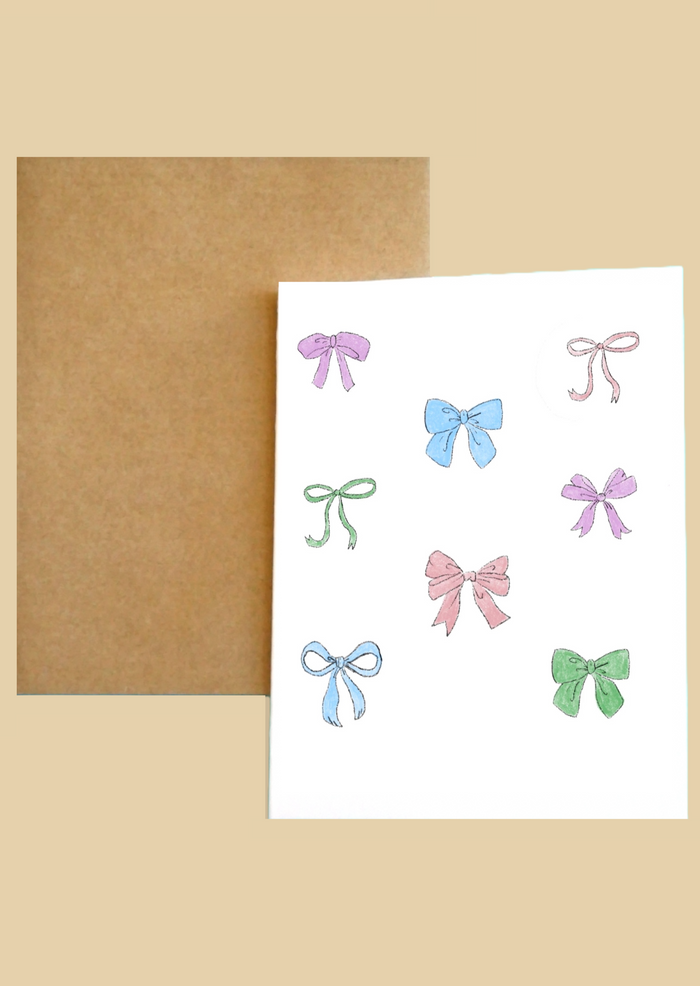 Nice Paper - Greeting Card - Bows -