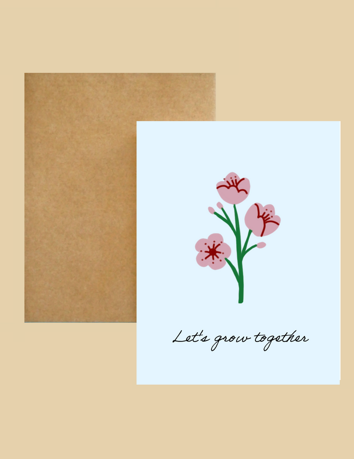 Nice Paper - Greeting Card - Let's Grow Together -