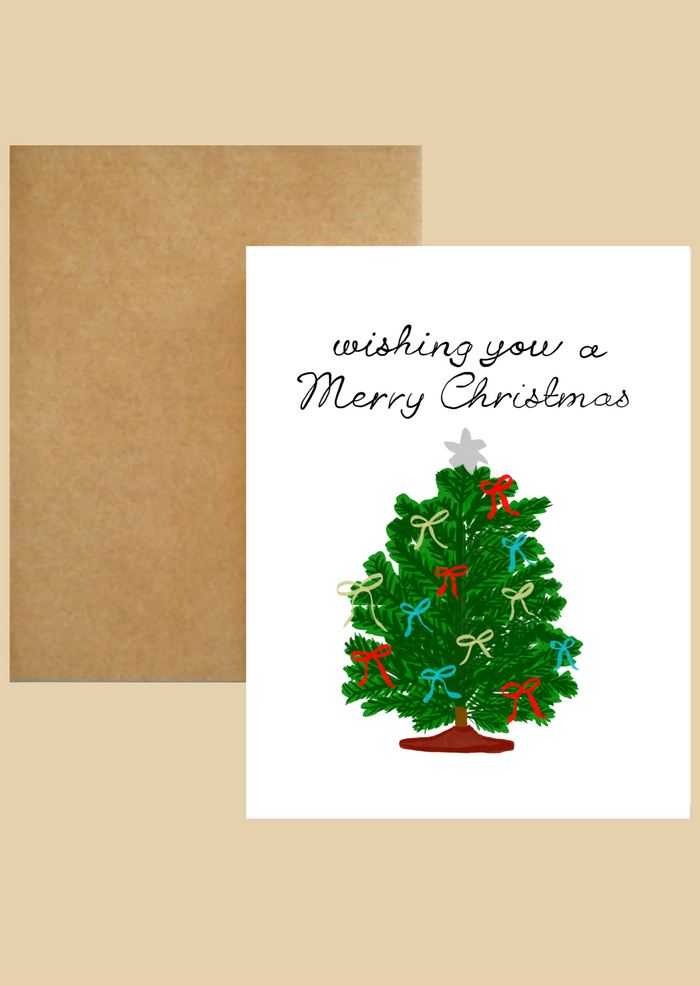 Nice Paper - Greeting Card - Wishing you a Merry Christmas -
