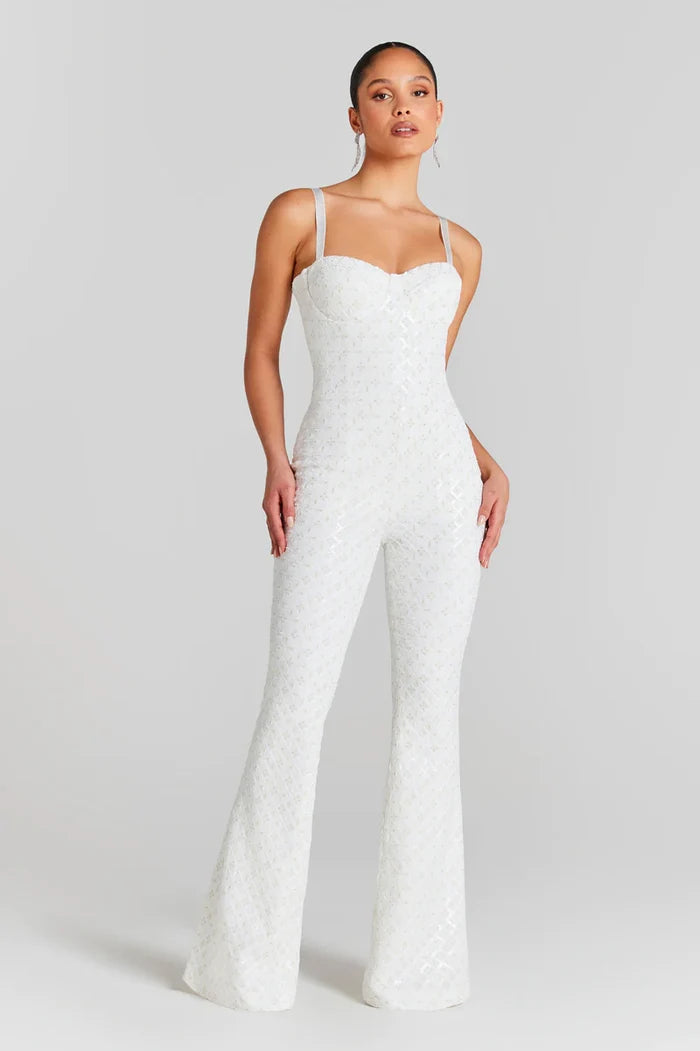 Hailey White Jumpsuit Long Leg