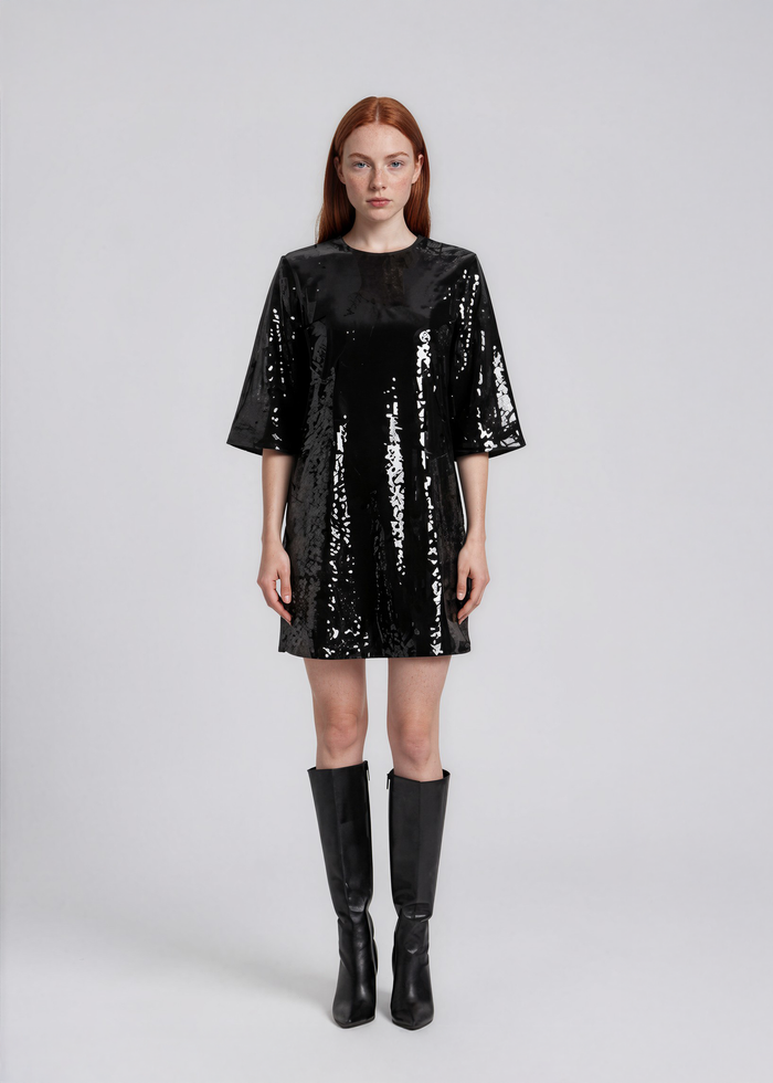 & Other Stories - Harrison Sequin Dress - Black -