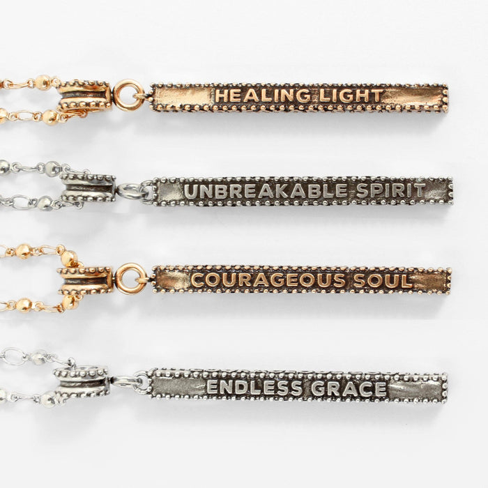 Healing Light Necklace: Antique Gold
