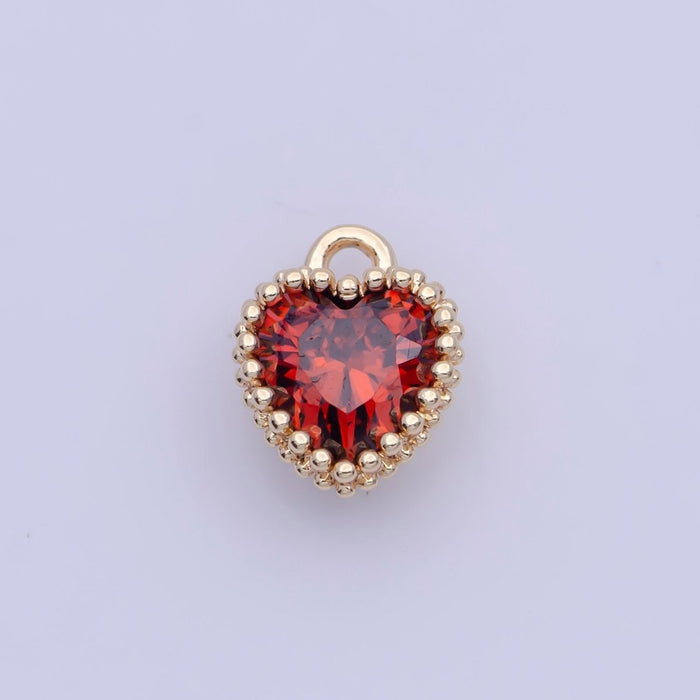 Heart Birthstone Charm