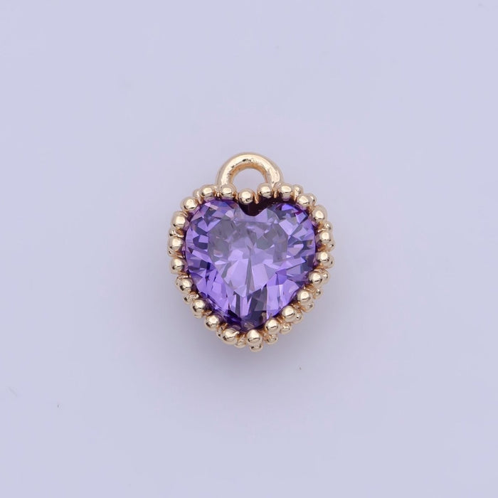 Heart Birthstone Charm