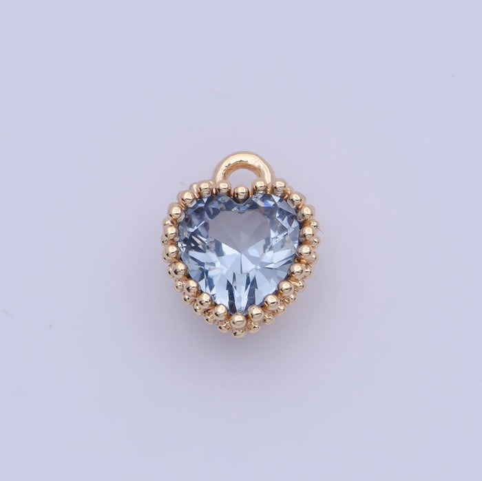 Heart Birthstone Charm