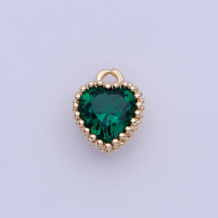 Heart Birthstone Charm