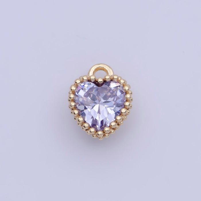 Heart Birthstone Charm