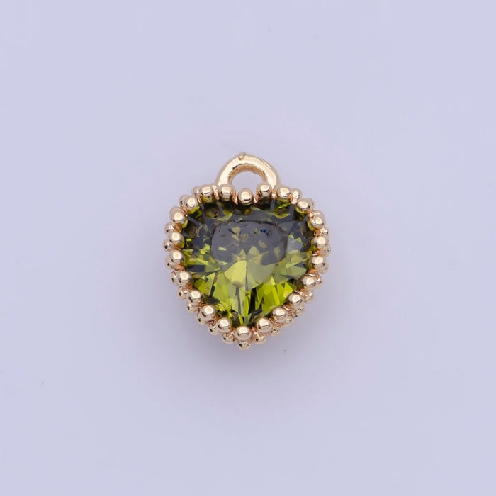 Heart Birthstone Charm