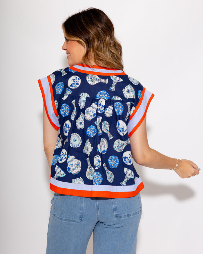 Heirloom Bloom Pleated Top