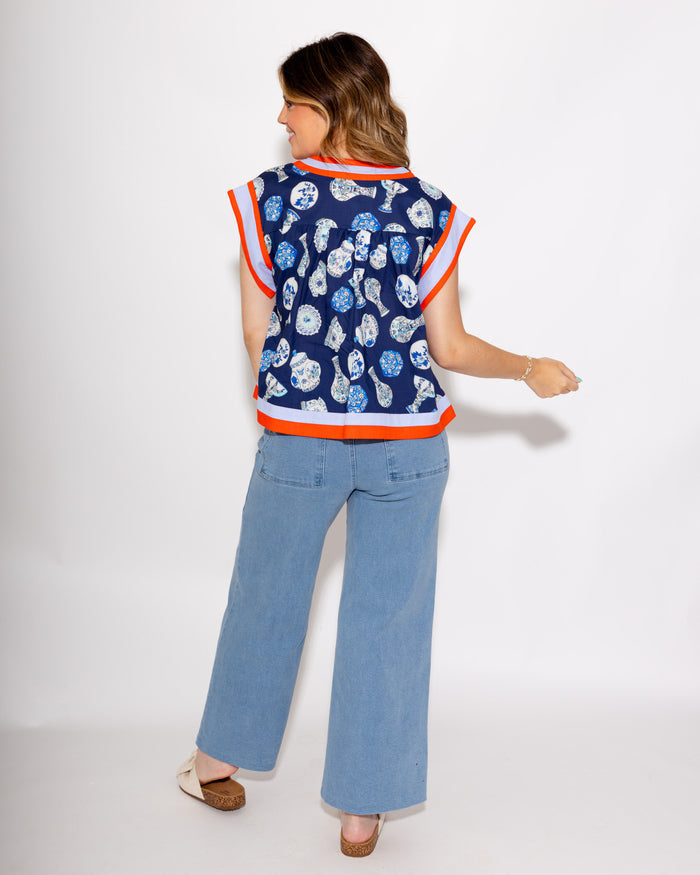 Heirloom Bloom Pleated Top