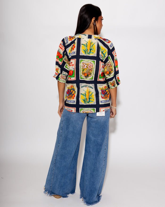 High Rise Ankle Wide Jeans
