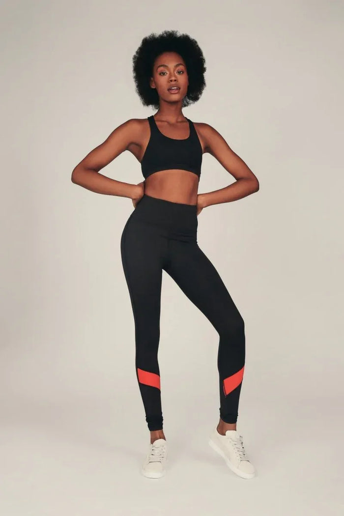 High-Rise Compression Workout Leggings with Antimicrobial Properties & Back Pocket - Allen-Fitness