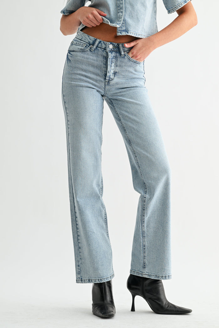 Jemina Denim - High Rise Hidden Waistband Straight -