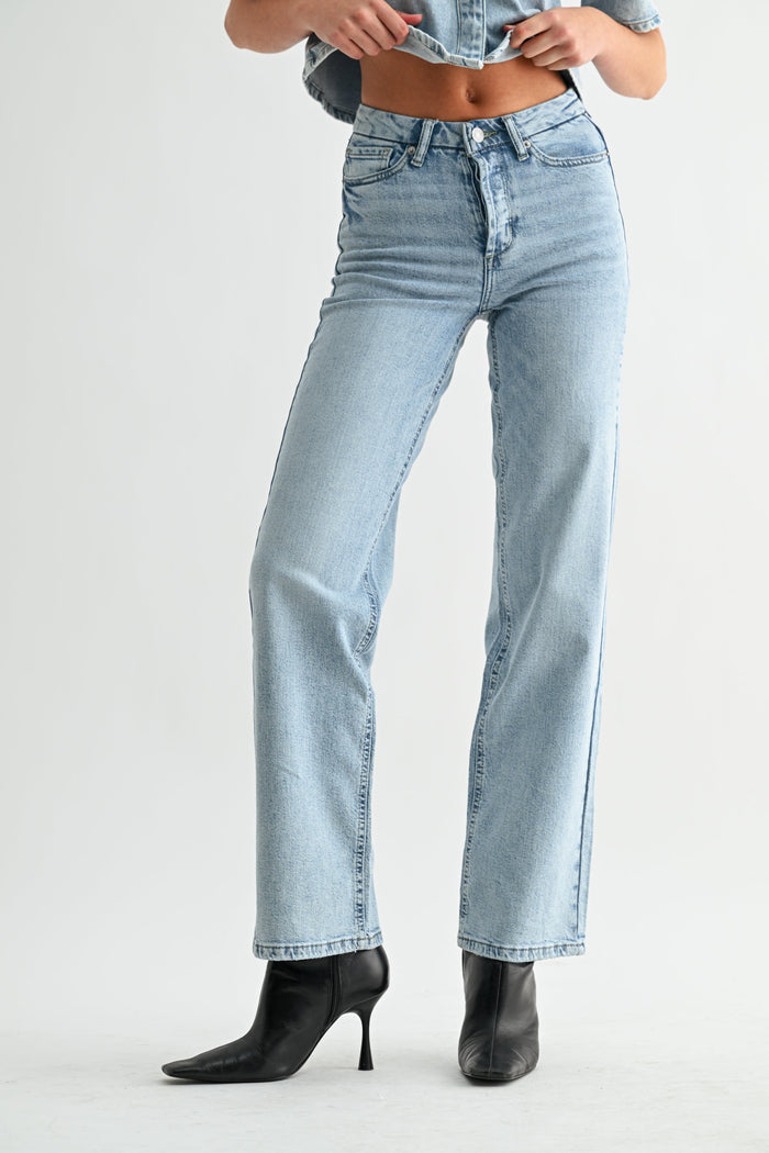 Jemina Denim - High Rise Hidden Waistband Straight -