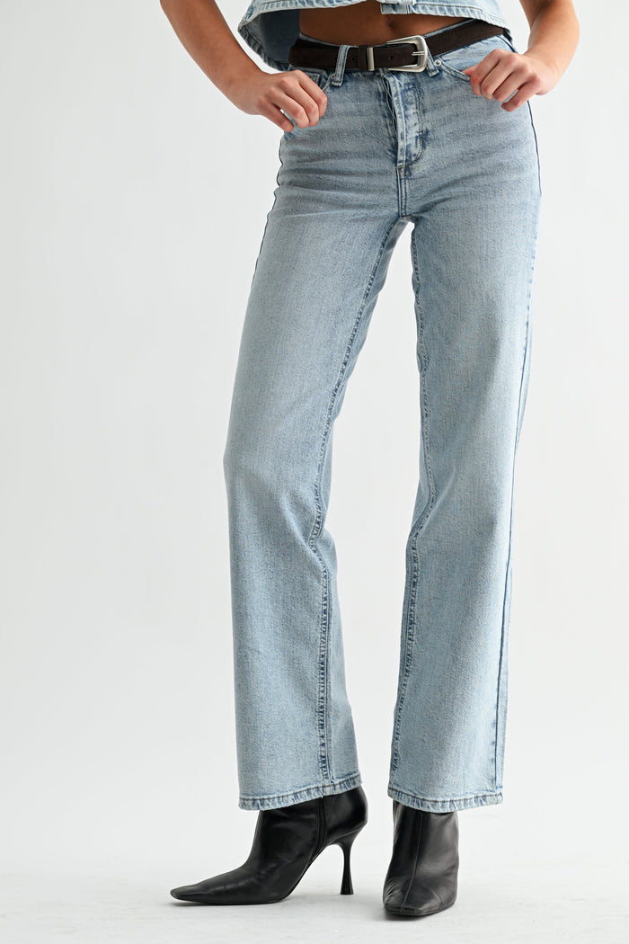 Jemina Denim - High Rise Hidden Waistband Straight -