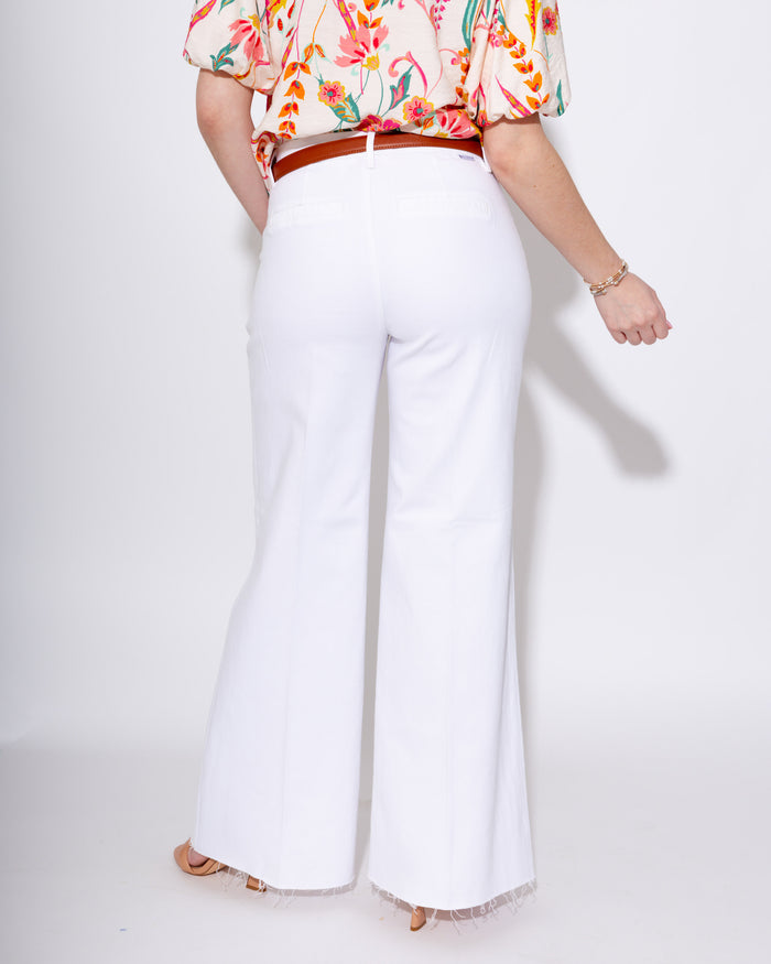 High Rise Wide Leg Pleated Jeans