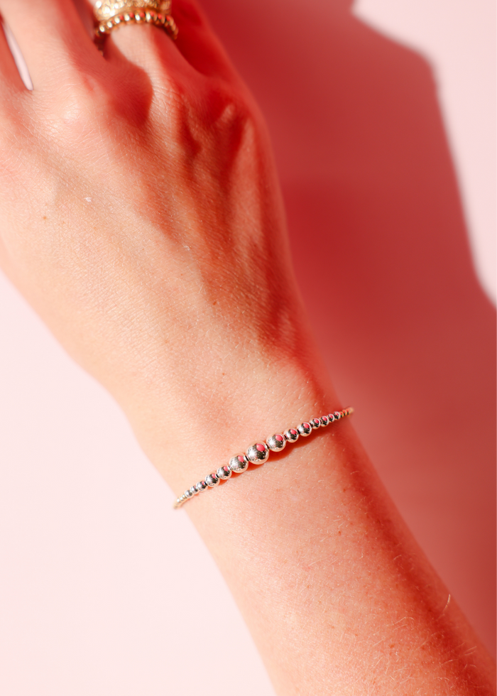 Hilo Bracelet in Gold with Silver