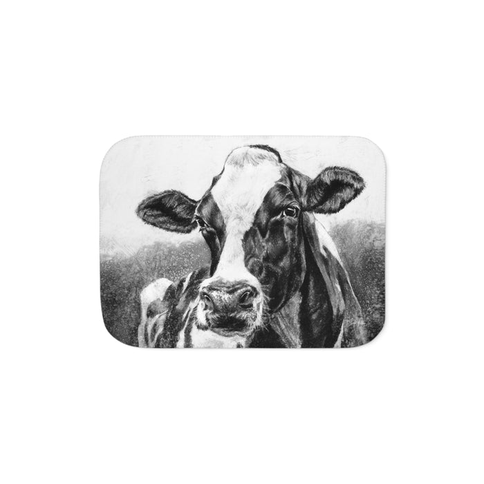 "Holstein" Sherpa Blanket.