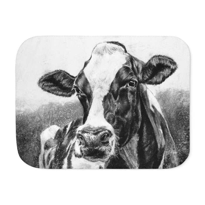 "Holstein" Sherpa Blanket.
