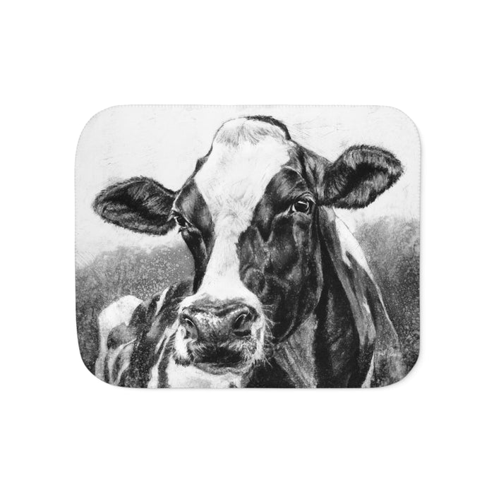 "Holstein" Sherpa Blanket.