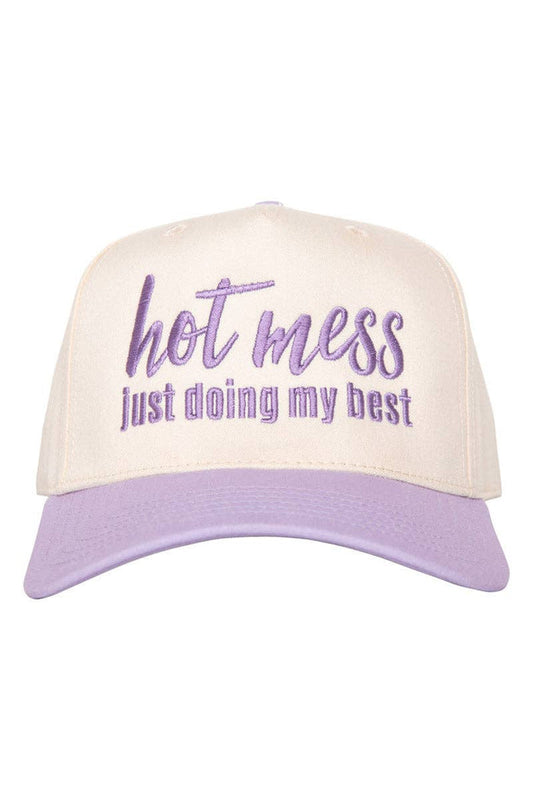 Hot Mess Just Doing My Best Two-Toned Vintage Hat