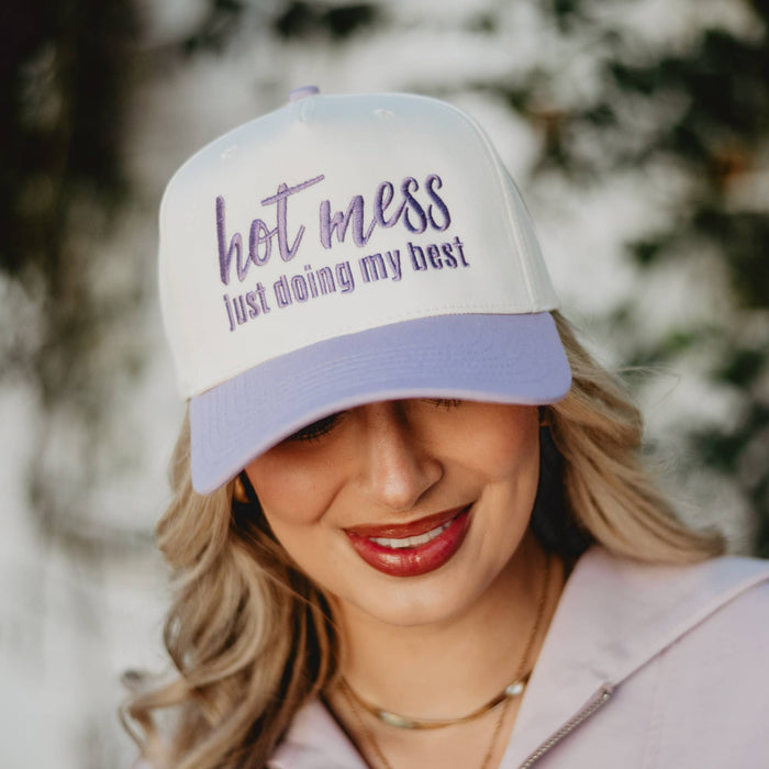 Hot Mess Just Doing My Best Two-Toned Vintage Hat