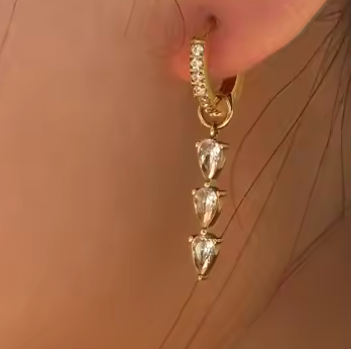 Huggie Charm Hoop 14k Earrings