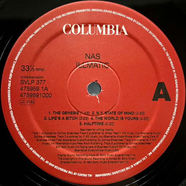 Illmatic (2004 UK RE 180G)